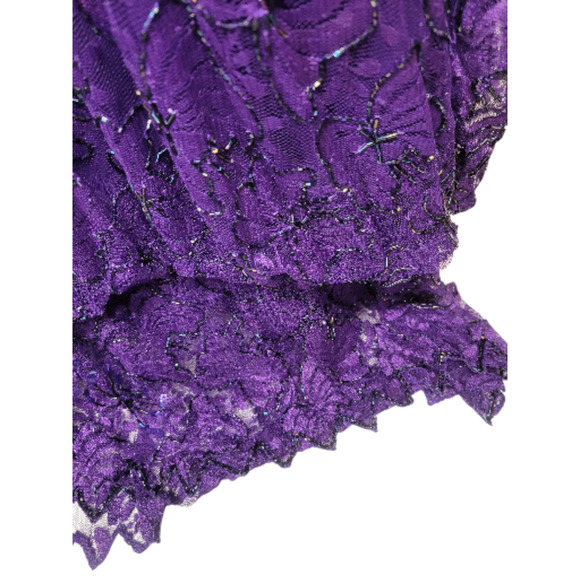 Vintage Judith Ann Plus 3X Purple Beaded Sequin 2pc Skirt Set Rayon - Picture 13 of 16